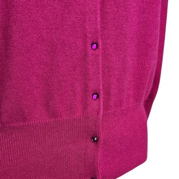 Tibi Womens Silk Angora Jewelled Button Front Cardigan Size Medium 3/4 Sleeve - Picture 3 of 8